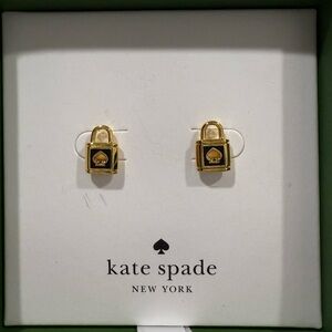 NWT Kate Spade Lock Earrings